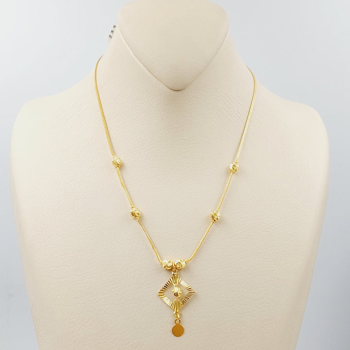 21K Gold Fancy Balls Necklace by Saeed Jewelry - Image 1