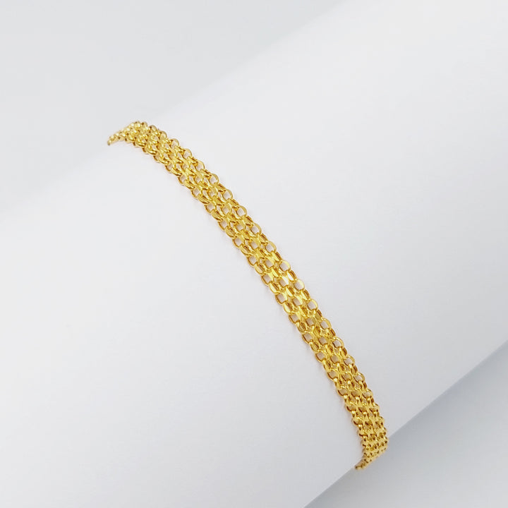 21K Gold Fancy Bracelet by Saeed Jewelry - Image 3