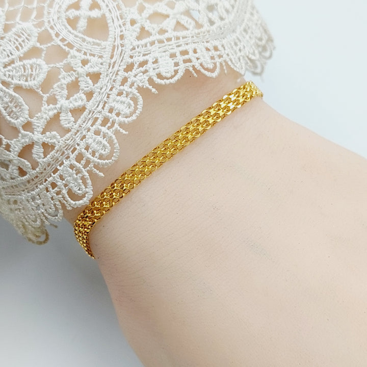 21K Gold Fancy Bracelet by Saeed Jewelry - Image 4