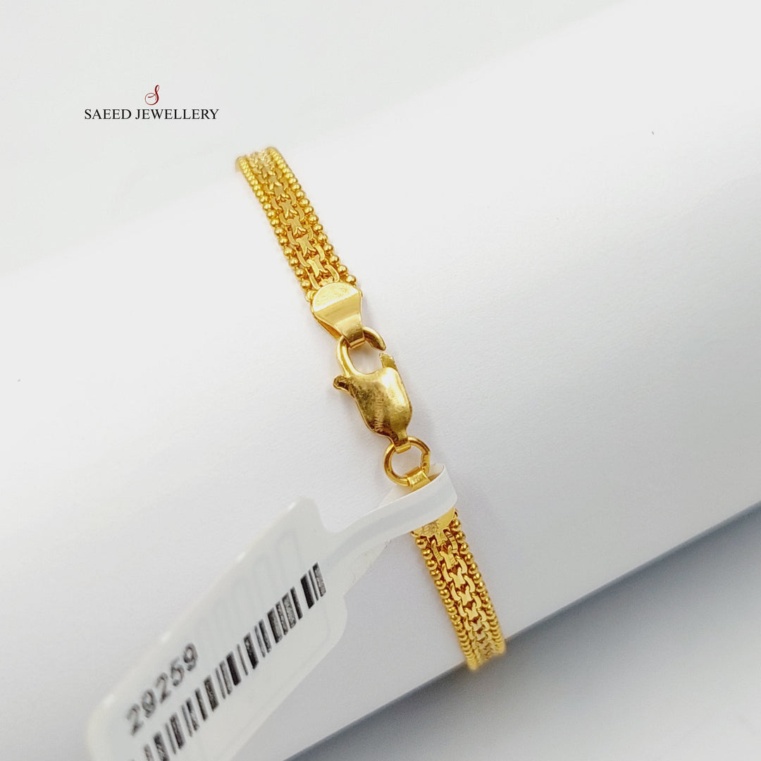 21K Gold Fancy Bracelet by Saeed Jewelry - Image 2