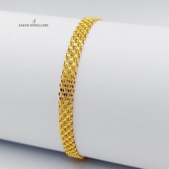 21K Gold Fancy Bracelet by Saeed Jewelry - Image 3