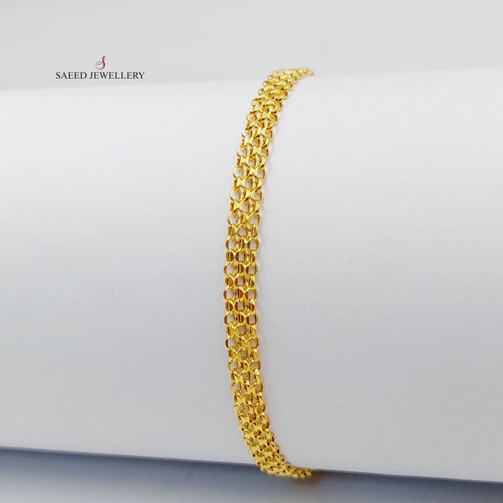 21K Gold Fancy Bracelet by Saeed Jewelry - Image 3