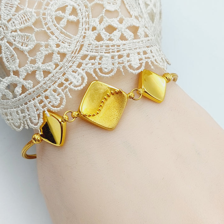 21K Gold Turkish Fancy Bracelet by Saeed Jewelry - Image 2