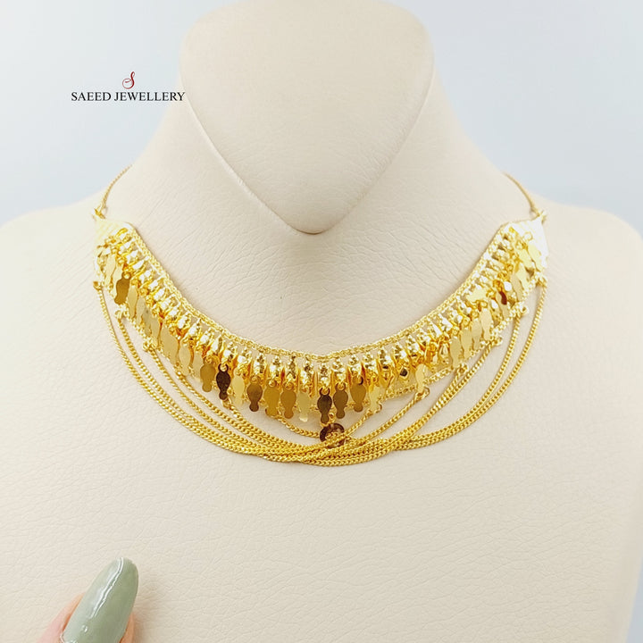 21K Gold Fancy Choker Necklace by Saeed Jewelry - Image 1