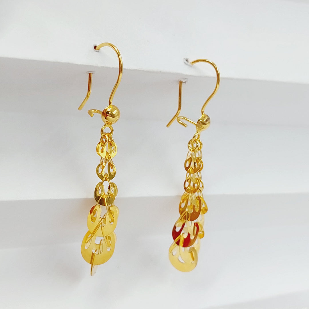 21K Gold Fancy Earrings by Saeed Jewelry - Image 5