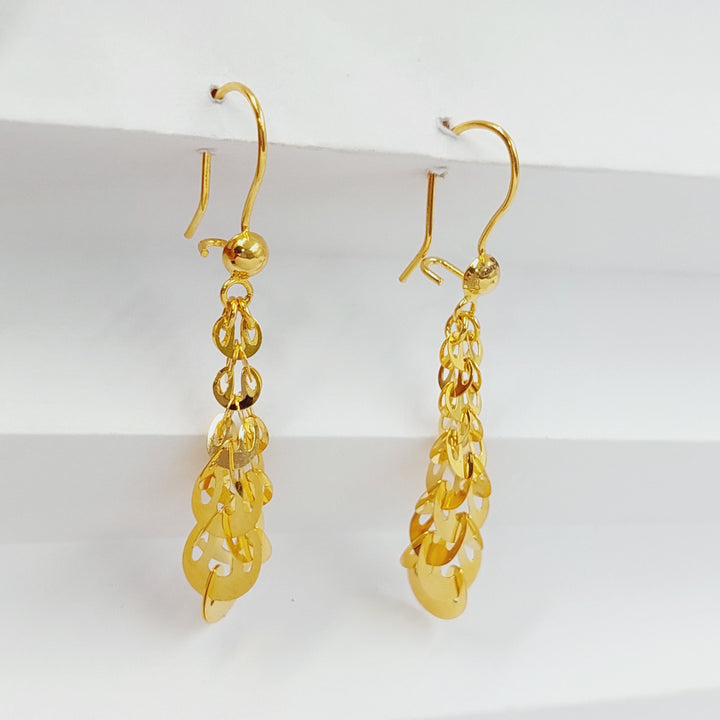 21K Gold Fancy Earrings by Saeed Jewelry - Image 1