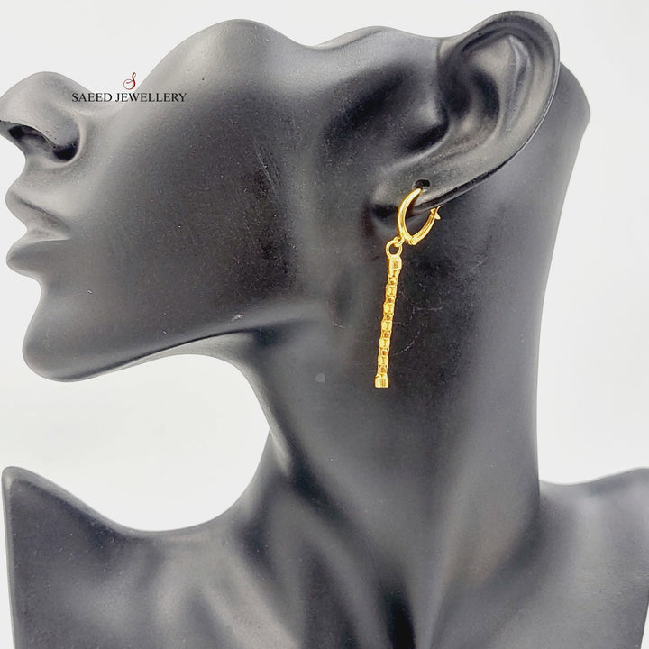 21K Gold Fancy Earrings by Saeed Jewelry - Image 3