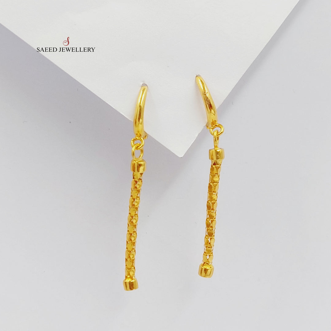 21K Gold Fancy Earrings by Saeed Jewelry - Image 5