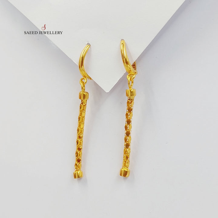 21K Gold Fancy Earrings by Saeed Jewelry - Image 1