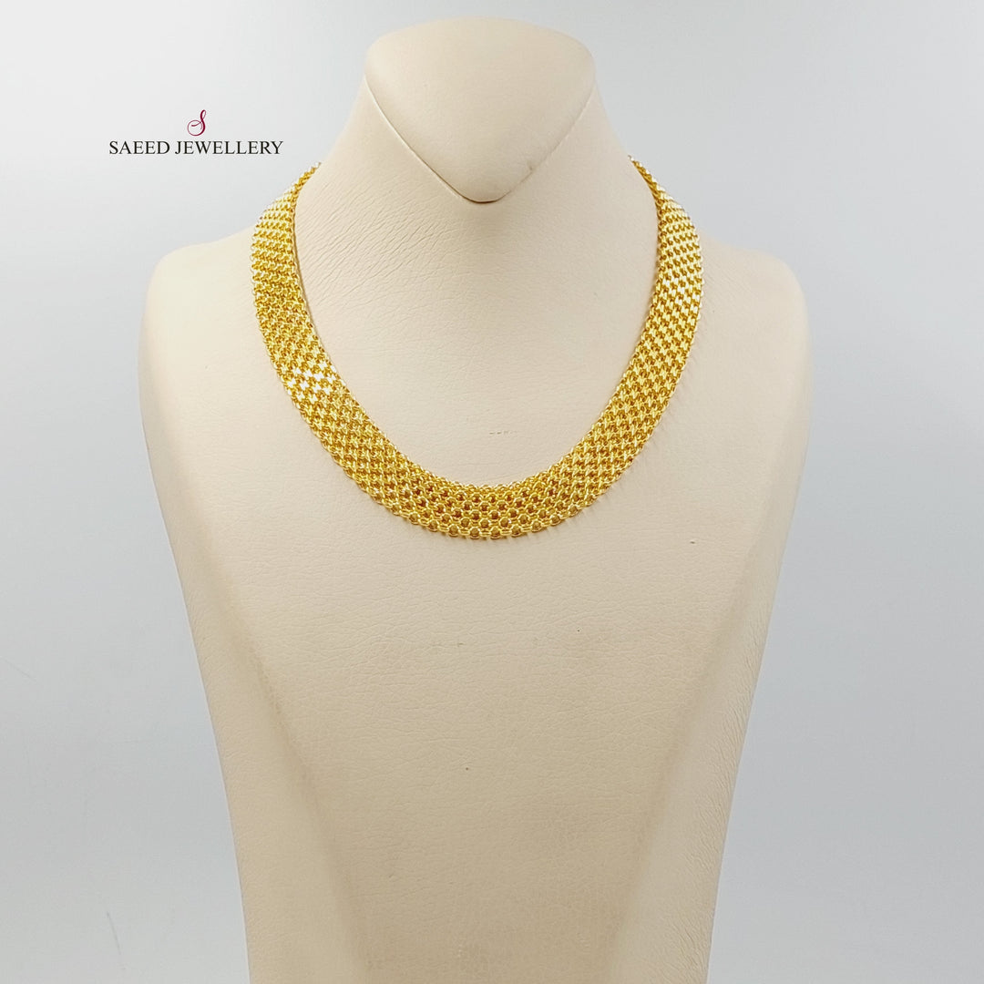 21K Gold Fancy Necklace by Saeed Jewelry - Image 4