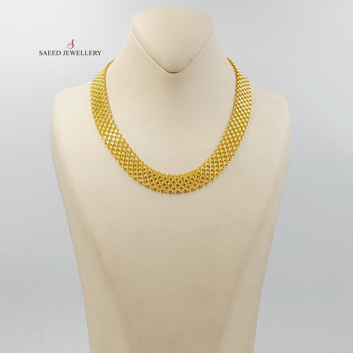 21K Gold Fancy Necklace by Saeed Jewelry - Image 4