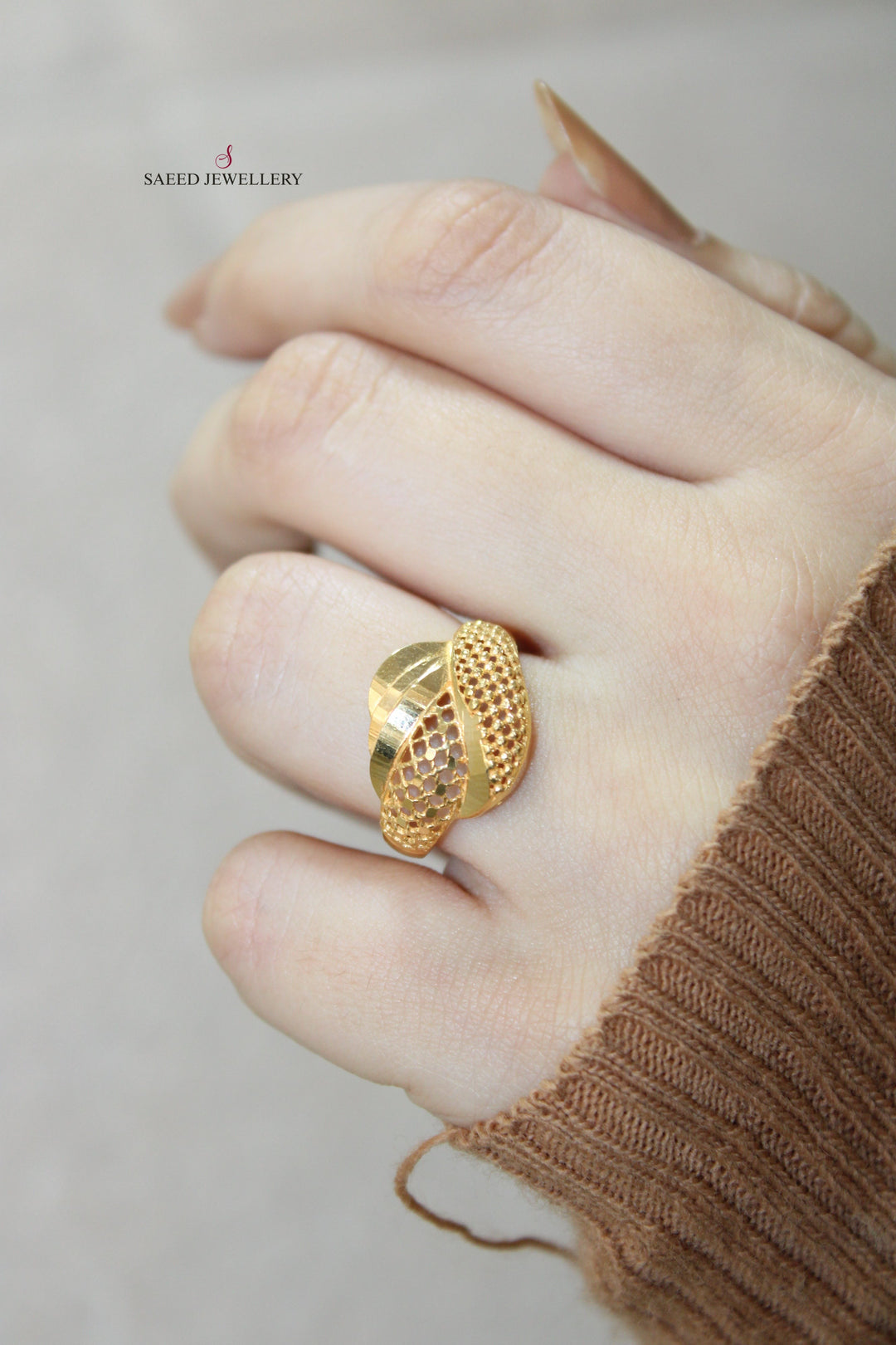 21K Gold Fancy Ring by Saeed Jewelry - Image 4