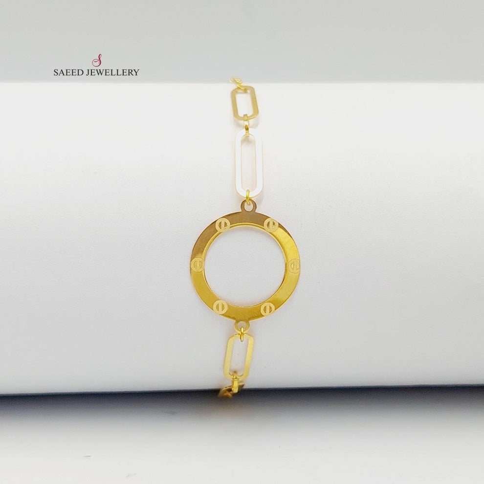 18K Gold Figaro Bracelet by Saeed Jewelry - Image 3