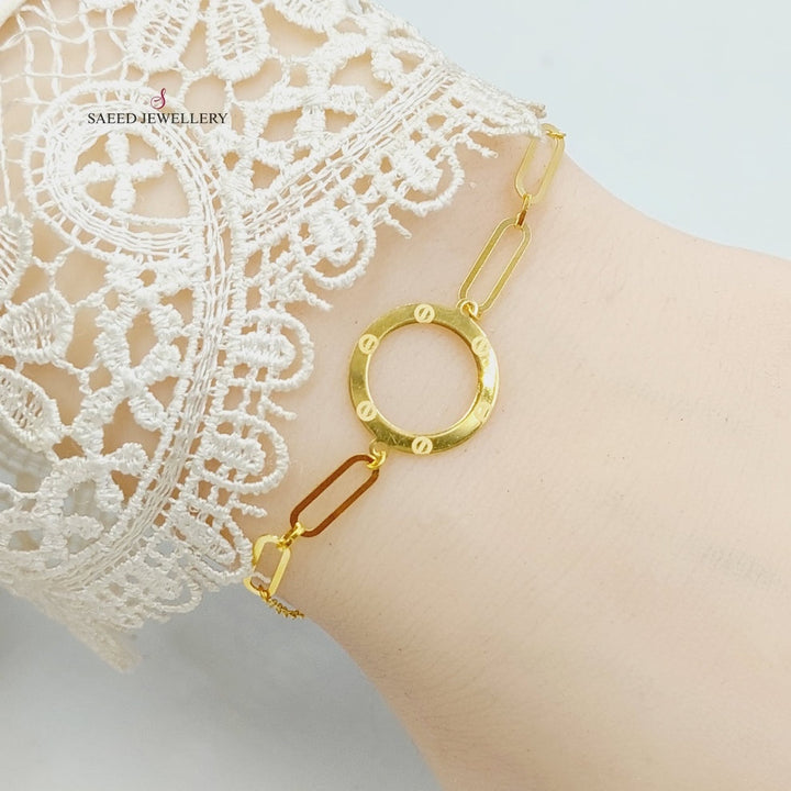 18K Gold Figaro Bracelet by Saeed Jewelry - Image 1