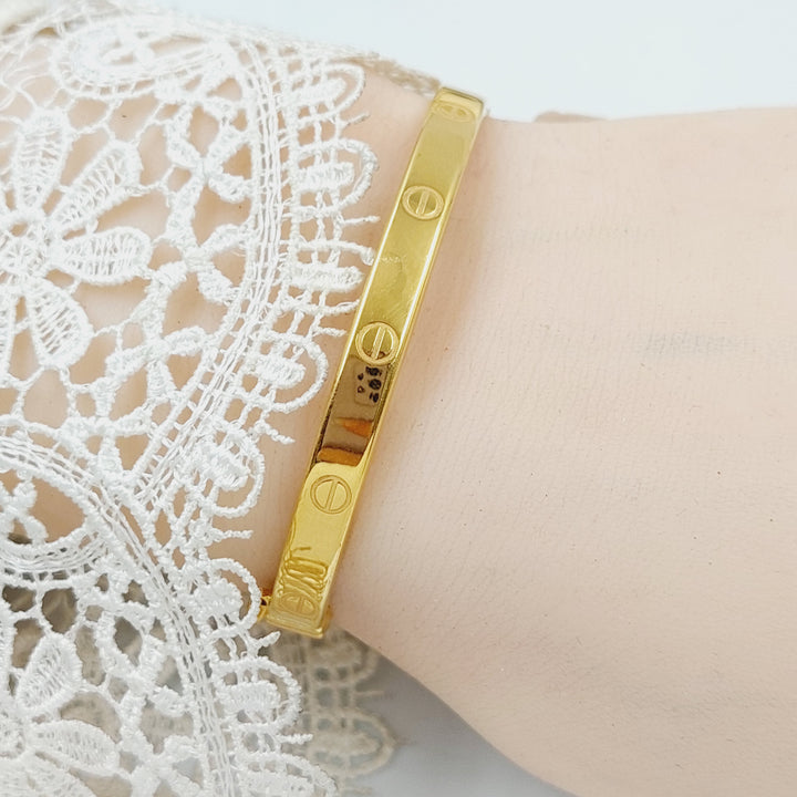 21K Gold Figaro Bracelet by Saeed Jewelry - Image 2