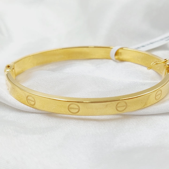 21K Gold Figaro Bracelet by Saeed Jewelry - Image 1