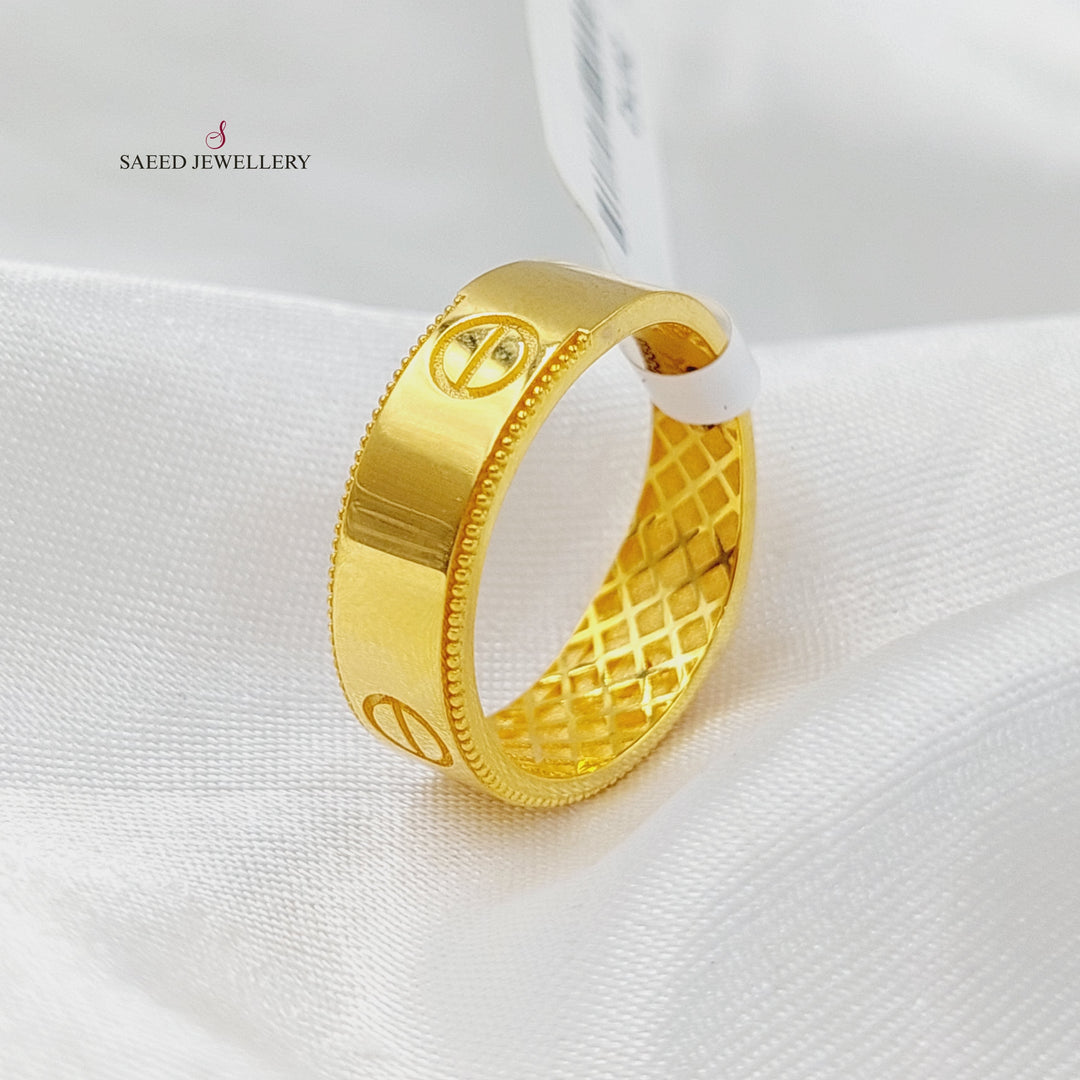 21K Gold Figaro Ring by Saeed Jewelry - Image 10