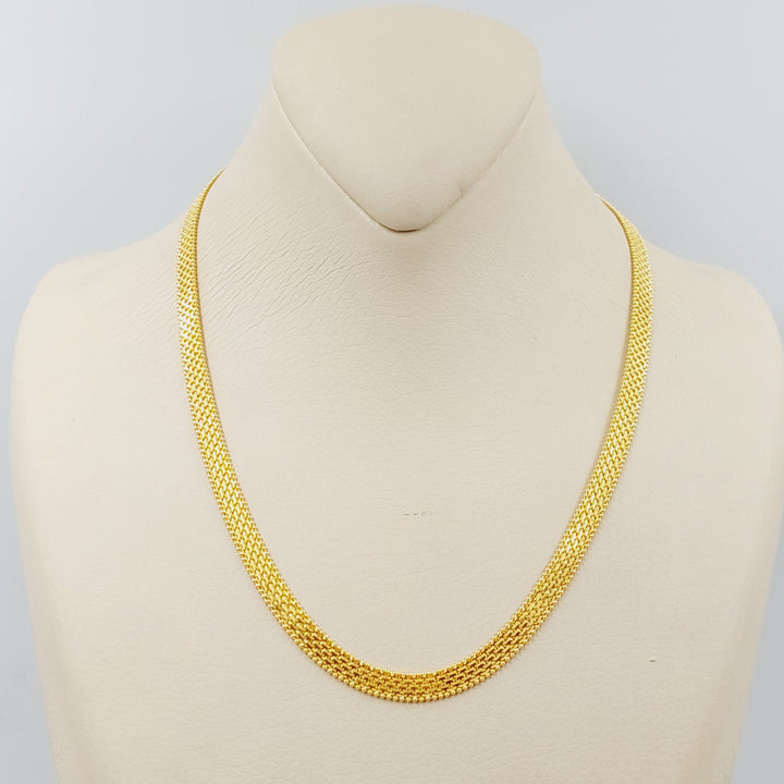 21K Gold Flat Fancy Necklace by Saeed Jewelry - Image 1