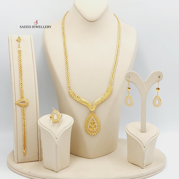 21K Gold Four Pieces Spike Set by Saeed Jewelry - Image 5