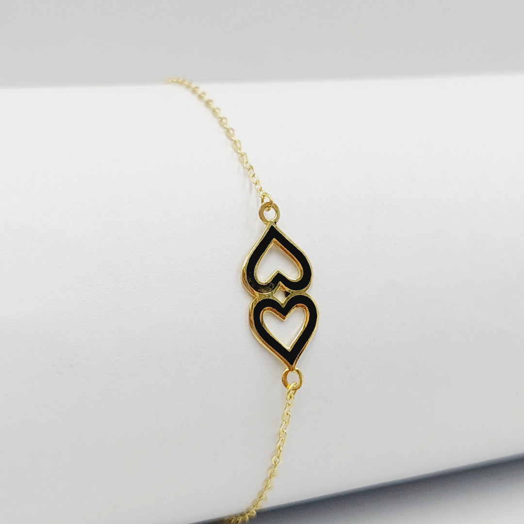 18K Gold Heart Bracelet by Saeed Jewelry - Image 4