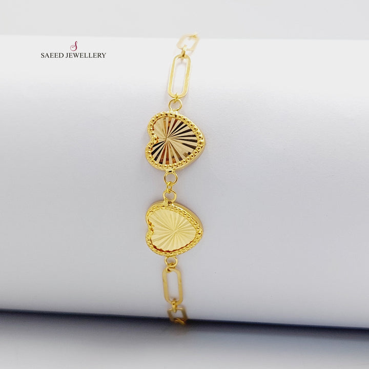 18K Gold Heart Bracelet by Saeed Jewelry - Image 1