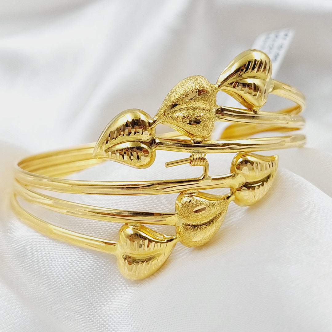 21K Gold Heart Bracelet by Saeed Jewelry - Image 2