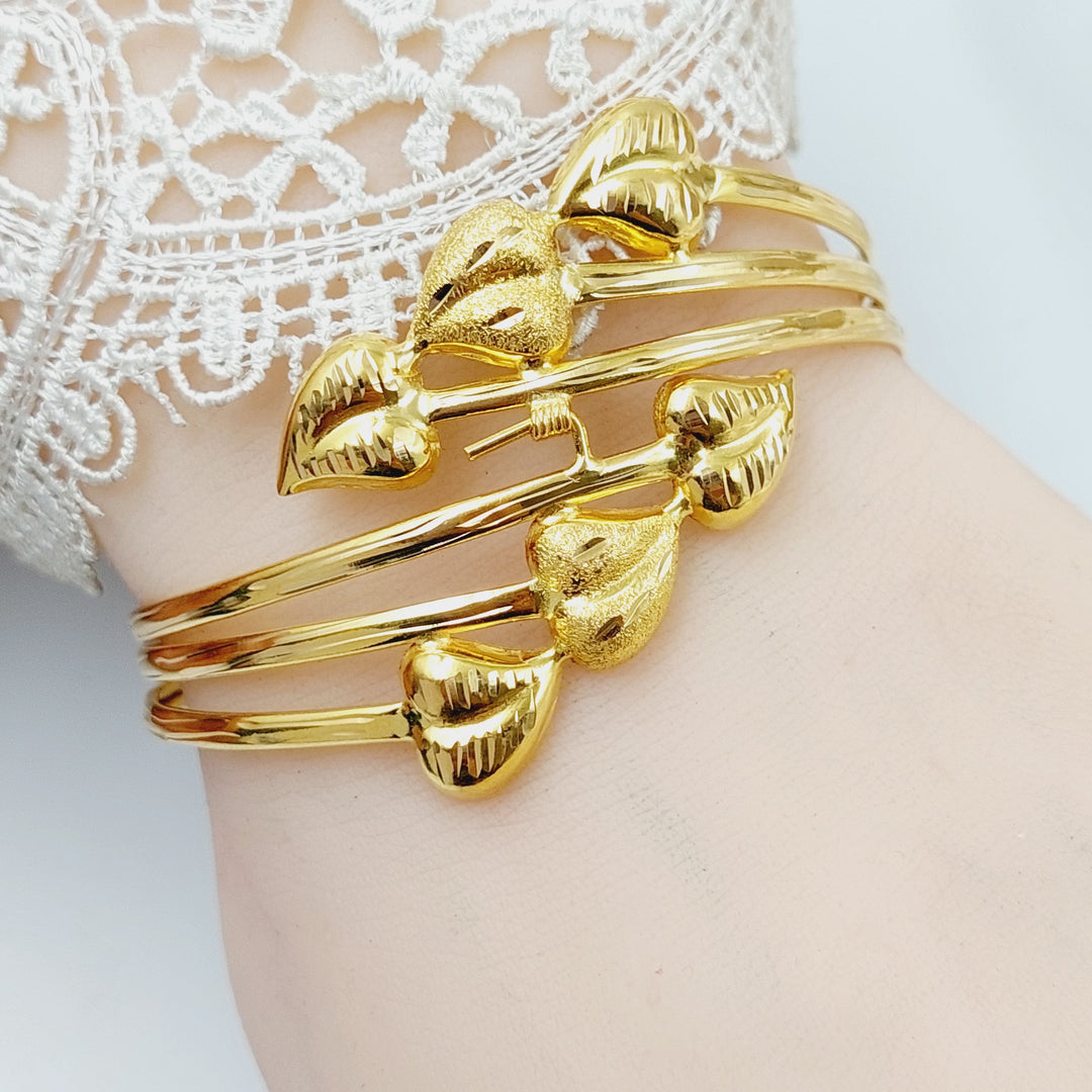 21K Gold Heart Bracelet by Saeed Jewelry - Image 3