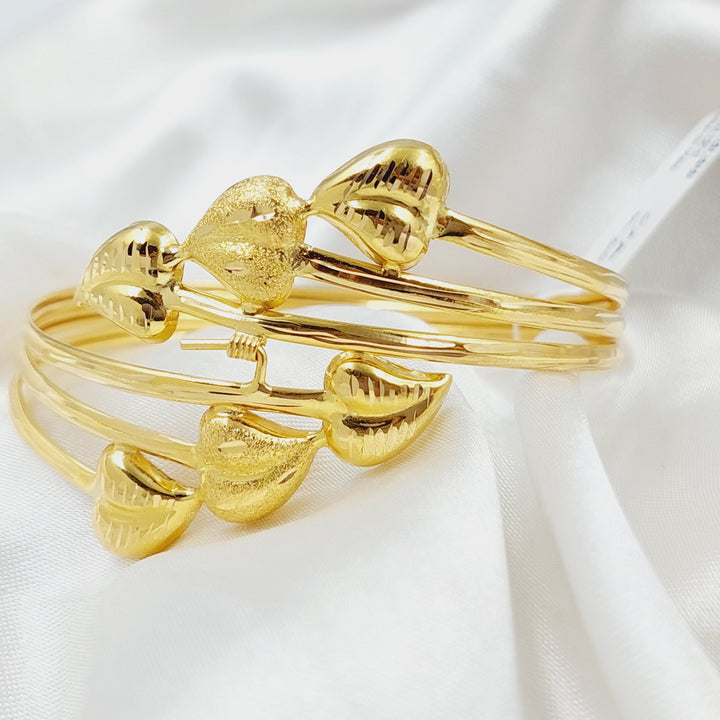 21K Gold Heart Bracelet by Saeed Jewelry - Image 1