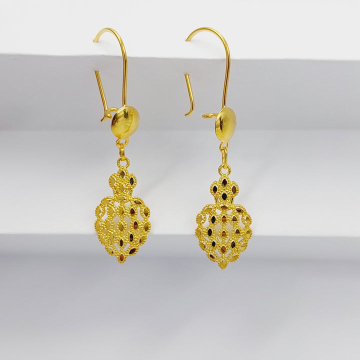 18K Gold Heart Earrings by Saeed Jewelry - Image 4