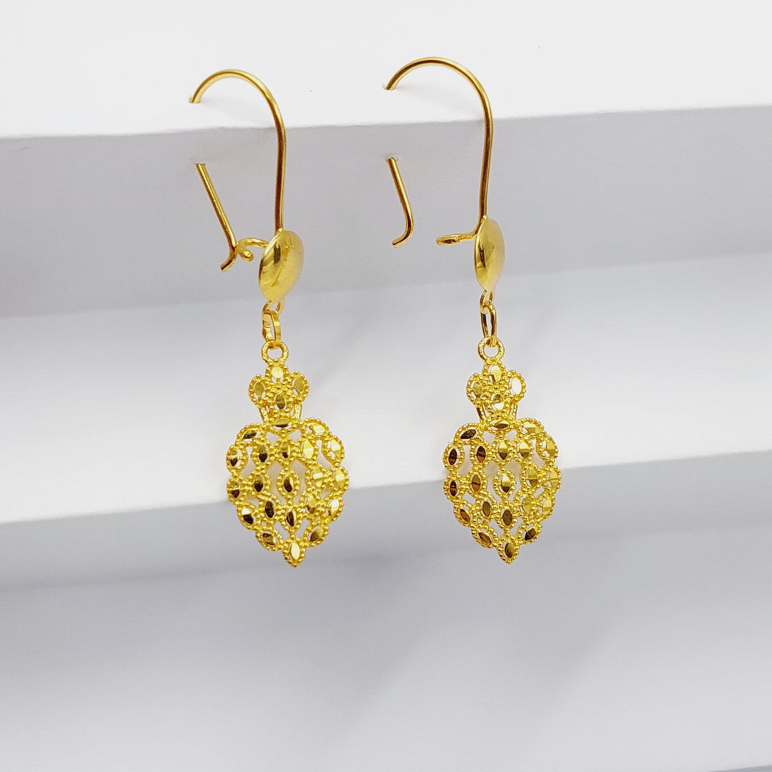 18K Gold Heart Earrings by Saeed Jewelry - Image 5