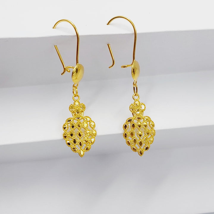 18K Gold Heart Earrings by Saeed Jewelry - Image 5