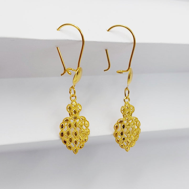 18K Gold Heart Earrings by Saeed Jewelry - Image 1