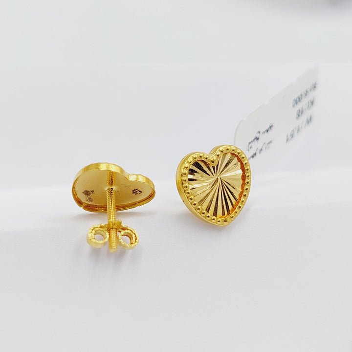 18K Gold Heart Earrings by Saeed Jewelry - Image 6