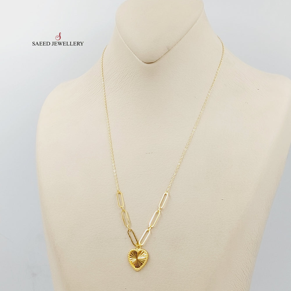 18K Gold Heart Necklace by Saeed Jewelry - Image 2