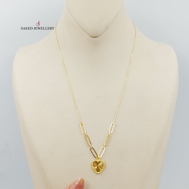 18K Gold Heart Necklace by Saeed Jewelry - Image 3