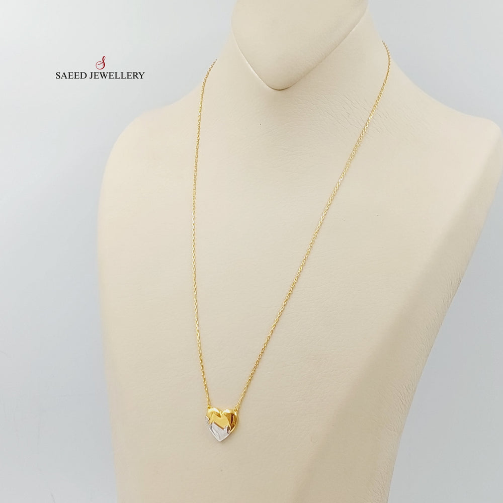 21K Gold Heart Necklace by Saeed Jewelry - Image 2