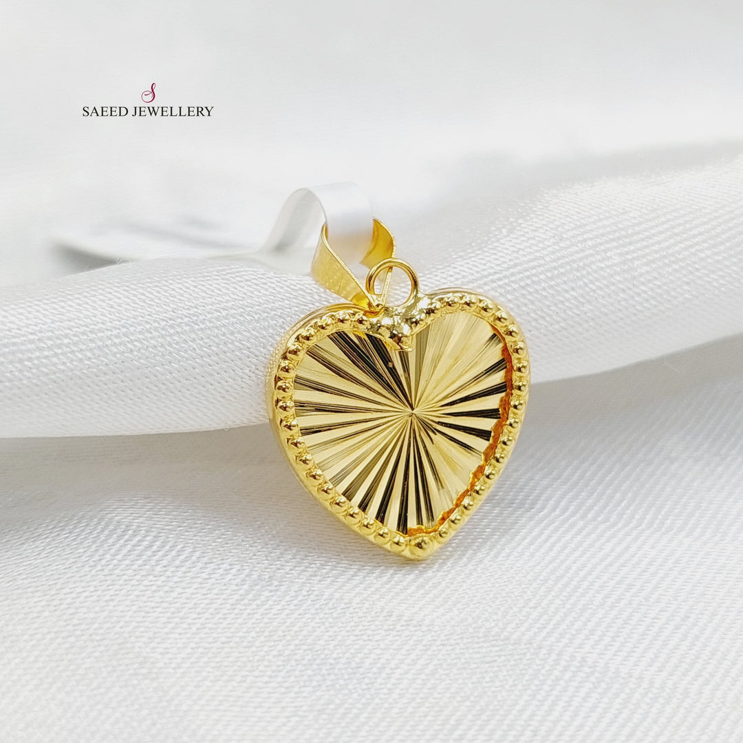 18K Gold Heart Pendant by Saeed Jewelry - Image 3