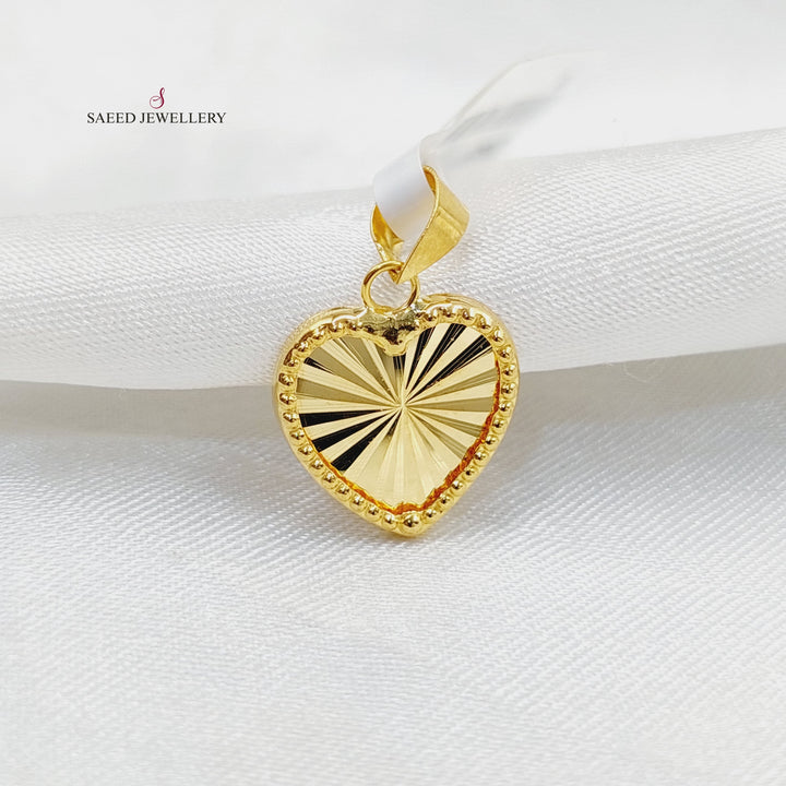 18K Gold Heart Pendant by Saeed Jewelry - Image 3