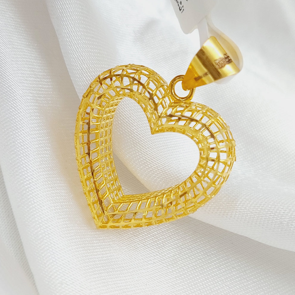 21K Gold Heart Pendant by Saeed Jewelry - Image 6