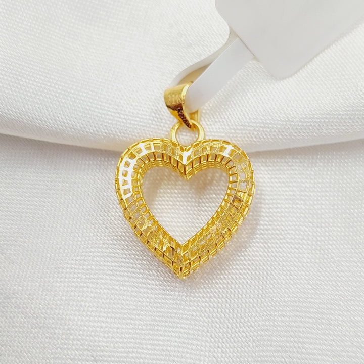 21K Gold Heart Pendant by Saeed Jewelry - Image 5