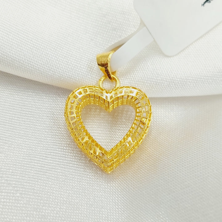 21K Gold Heart Pendant by Saeed Jewelry - Image 1