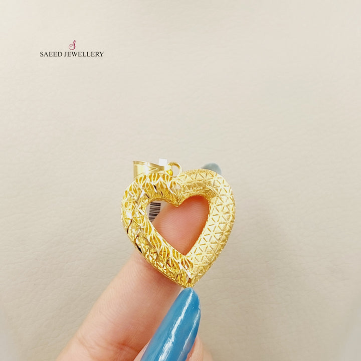 21K Gold Heart Pendant by Saeed Jewelry - Image 1