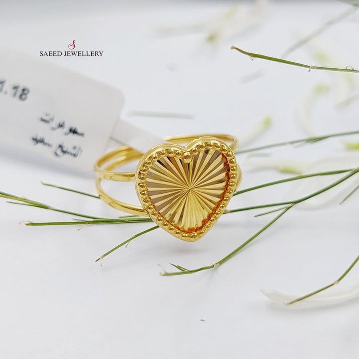 18K Gold Heart Ring by Saeed Jewelry - Image 3