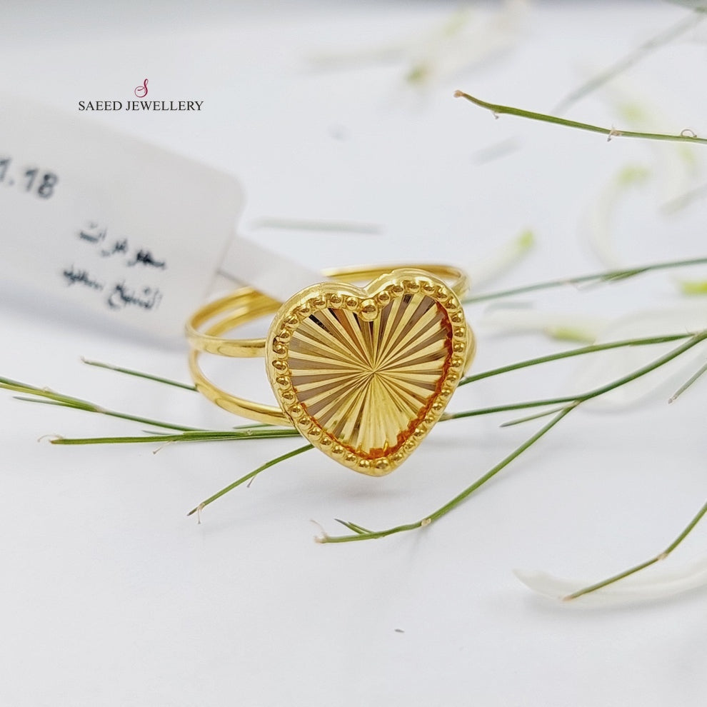 18K Gold Heart Ring by Saeed Jewelry - Image 7