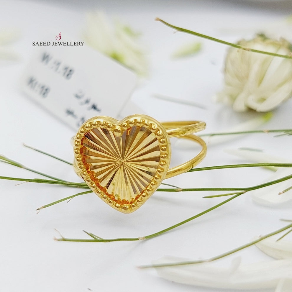 18K Gold Heart Ring by Saeed Jewelry - Image 4