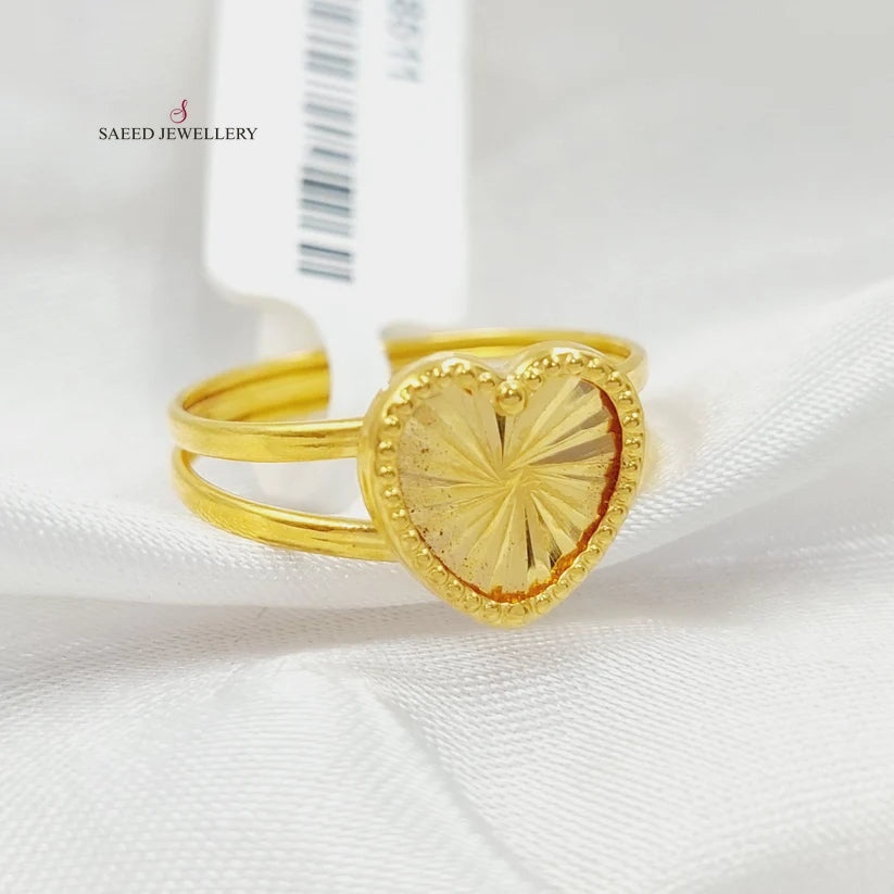 18K Gold Heart Ring by Saeed Jewelry - Image 3