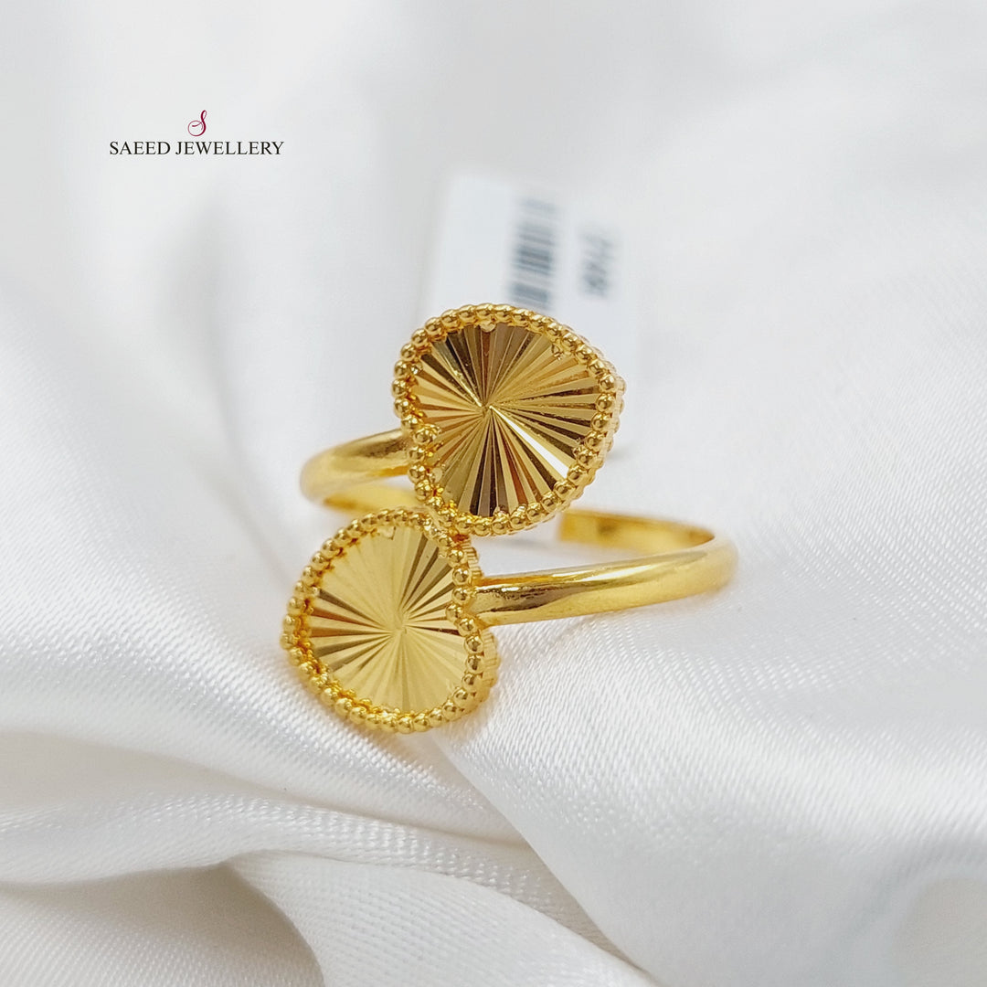 21K Gold Heart Ring by Saeed Jewelry - Image 3