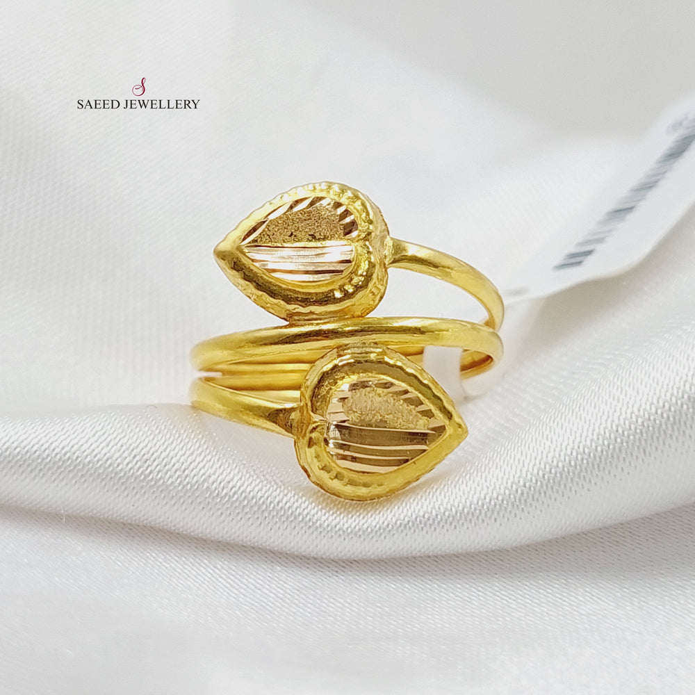 21K Gold Heart Ring by Saeed Jewelry - Image 2