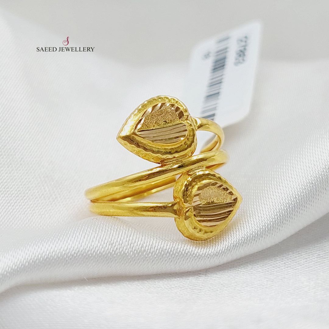 21K Gold Heart Ring by Saeed Jewelry - Image 11