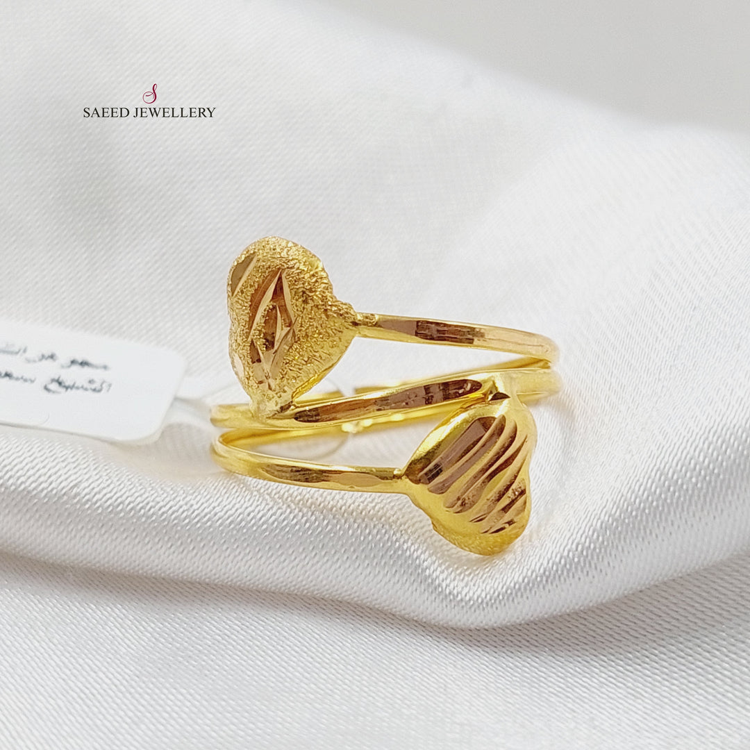 21K Gold Heart Ring by Saeed Jewelry - Image 3